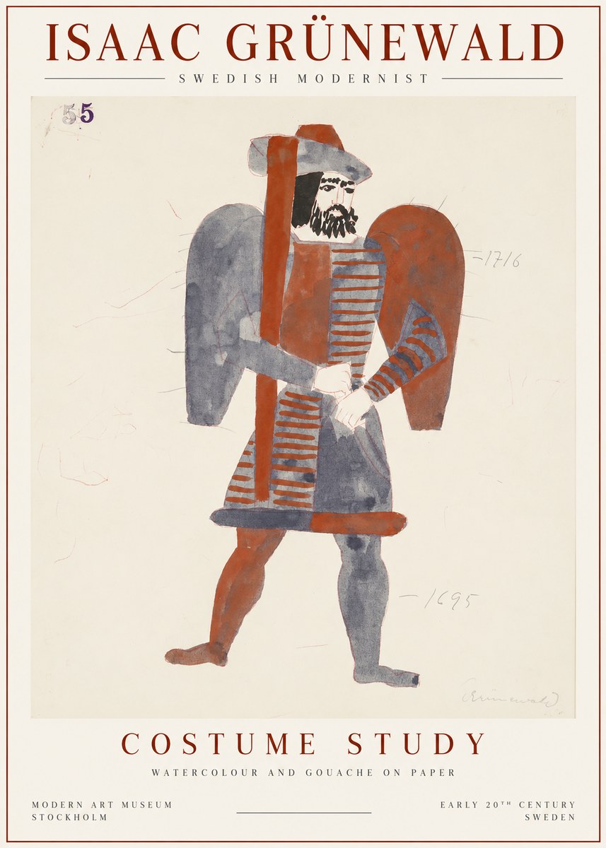 Isaac Grünewald Costume Study VII No1 - Plakát