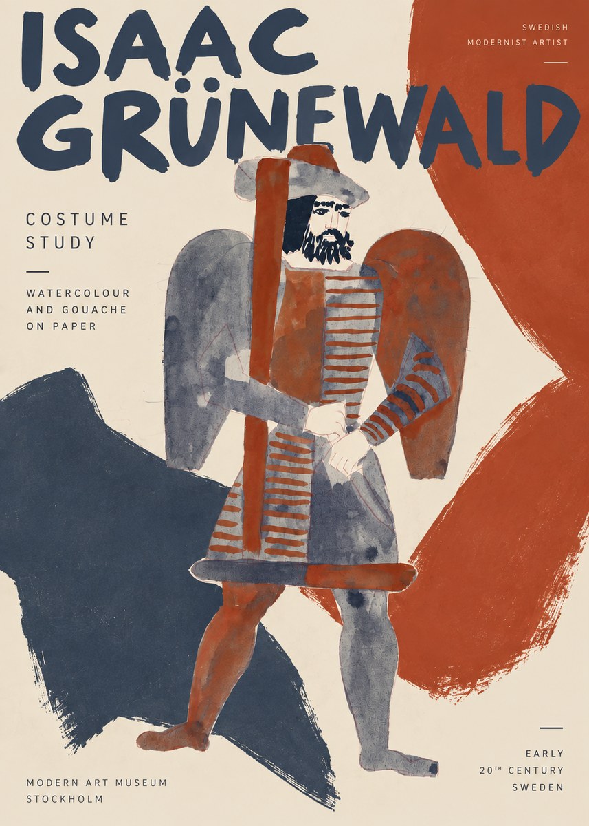 Isaac Grünewald Costume Study VII No3 - Plakát
