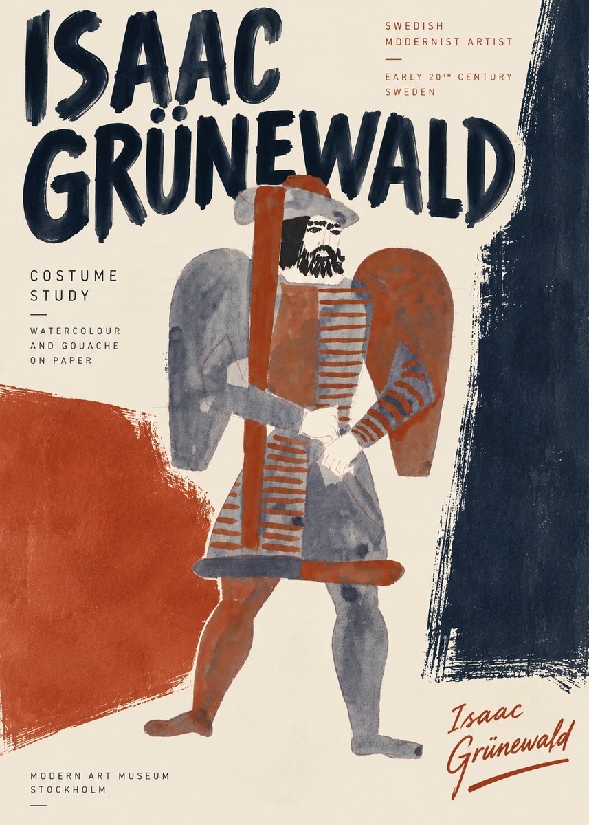 Isaac Grünewald Costume Study VII No5 - Plakát