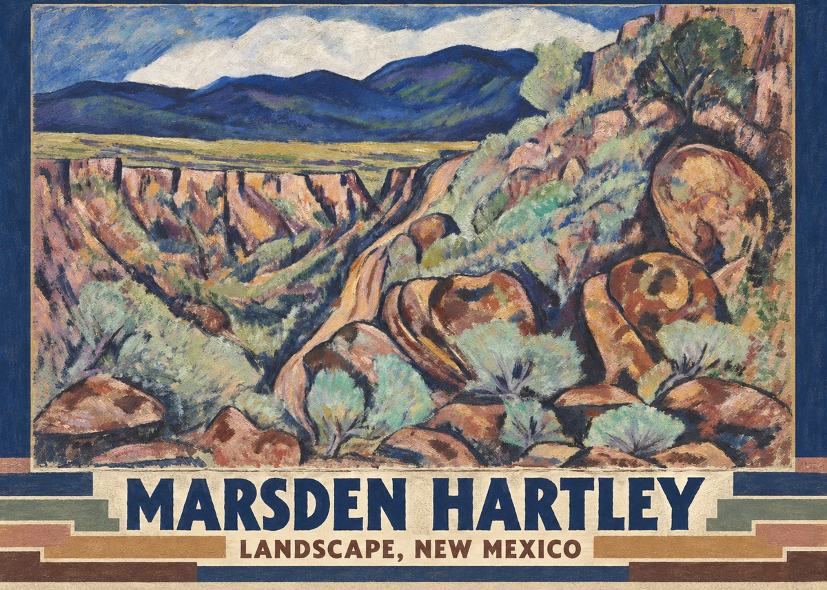 Marsden Hartley Landscape, New Mexico No3 - Plakát