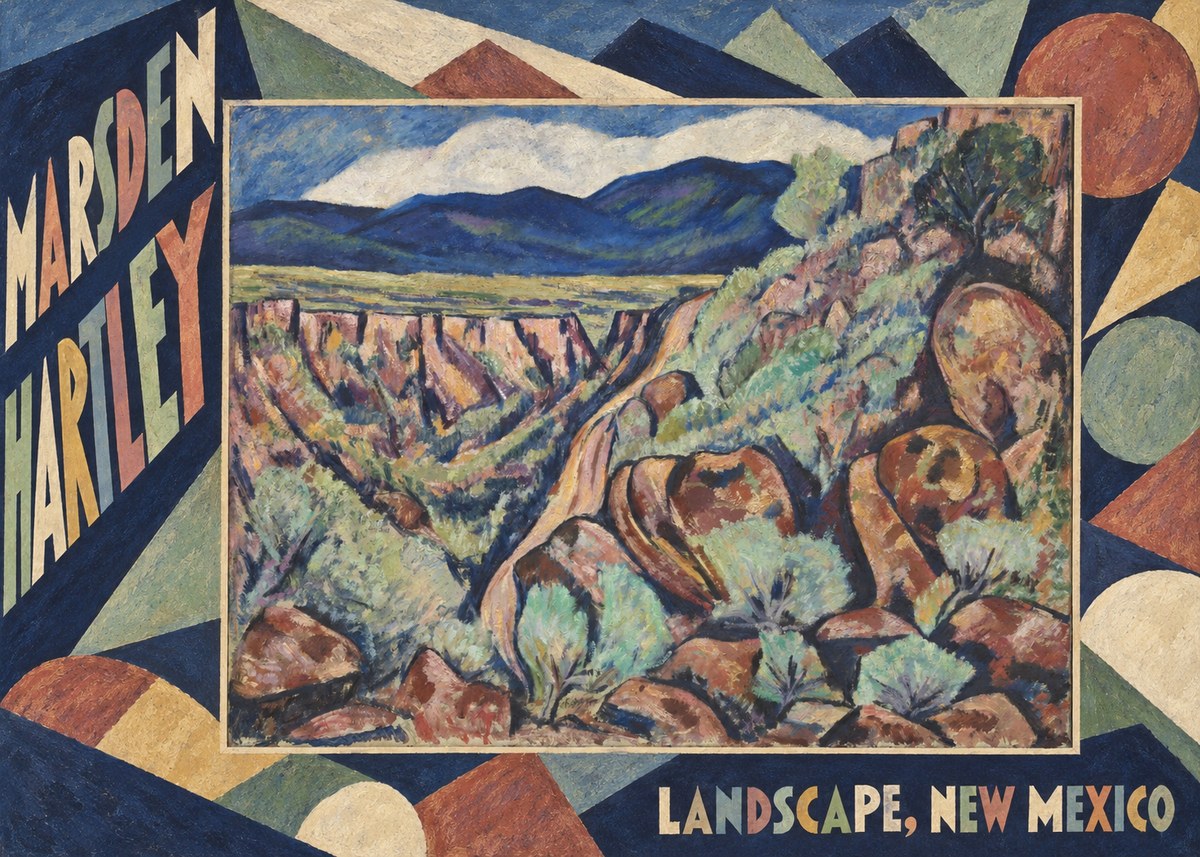 Marsden Hartley Landscape, New Mexico No4 - Plakát