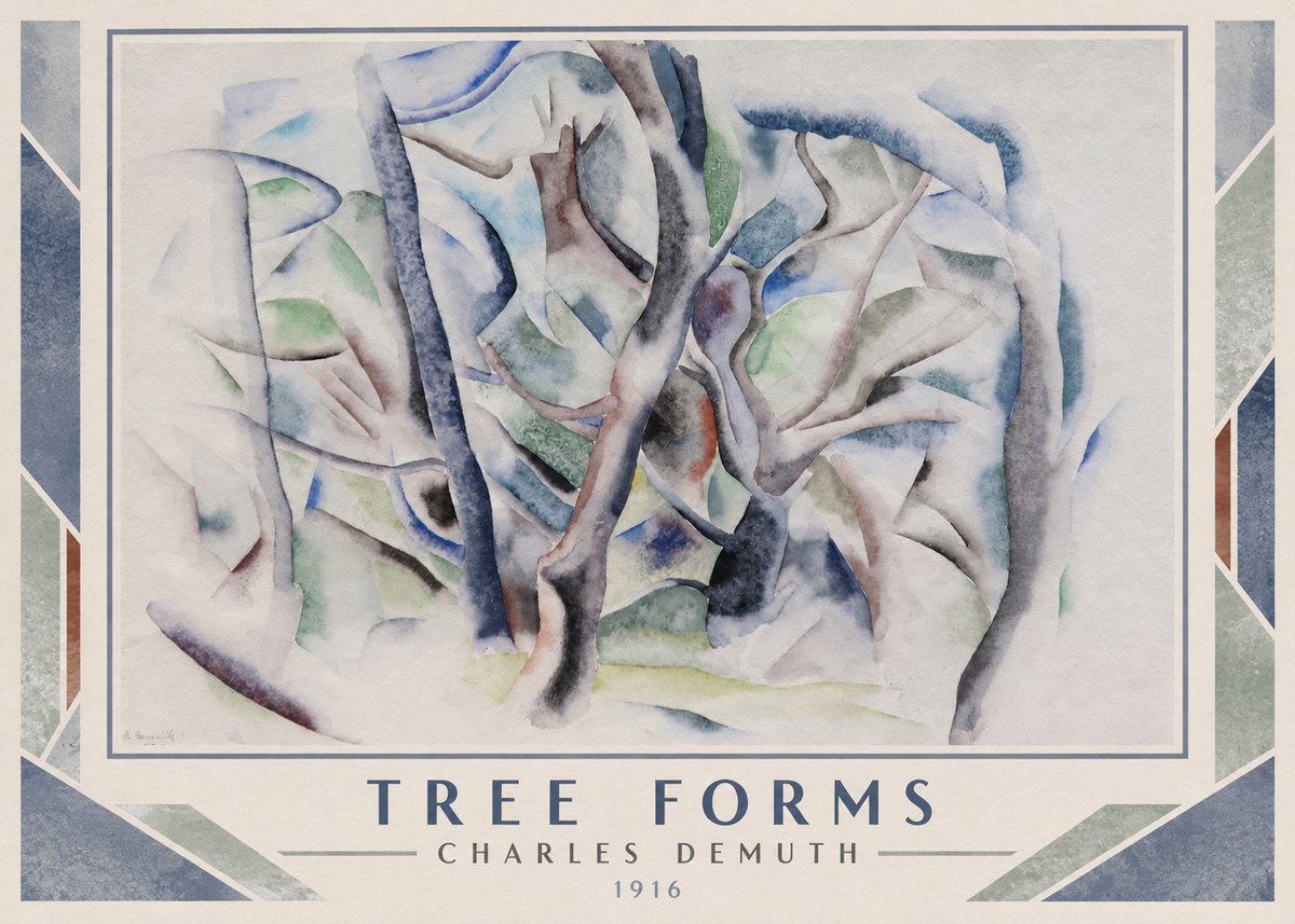 Charles Demuth Tree Forms No1 - Plakát