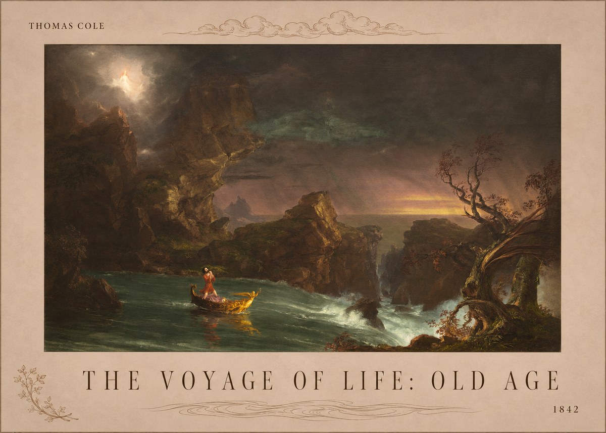 Thomas Cole The Voyage of Life: Old Age V No4 - Plakát