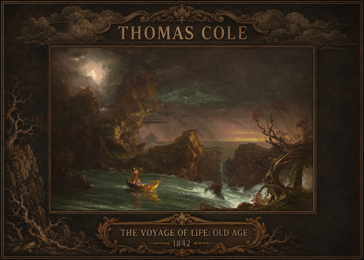 Thomas Cole The Voyage of Life: Old Age V No5 - Plakát