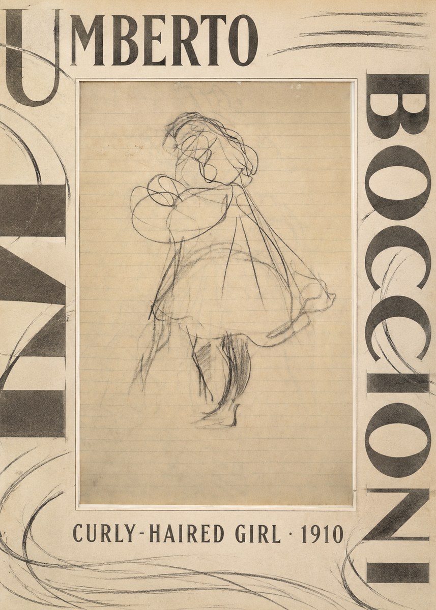 Umberto Boccioni Curly-haired Girl No5 - Plakát