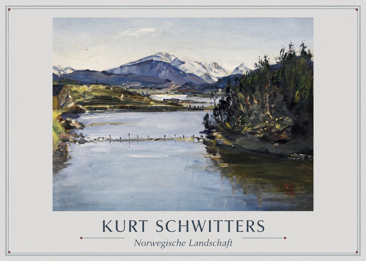 Kurt Schwitters Norwegische Landschaft No1 - Plakát
