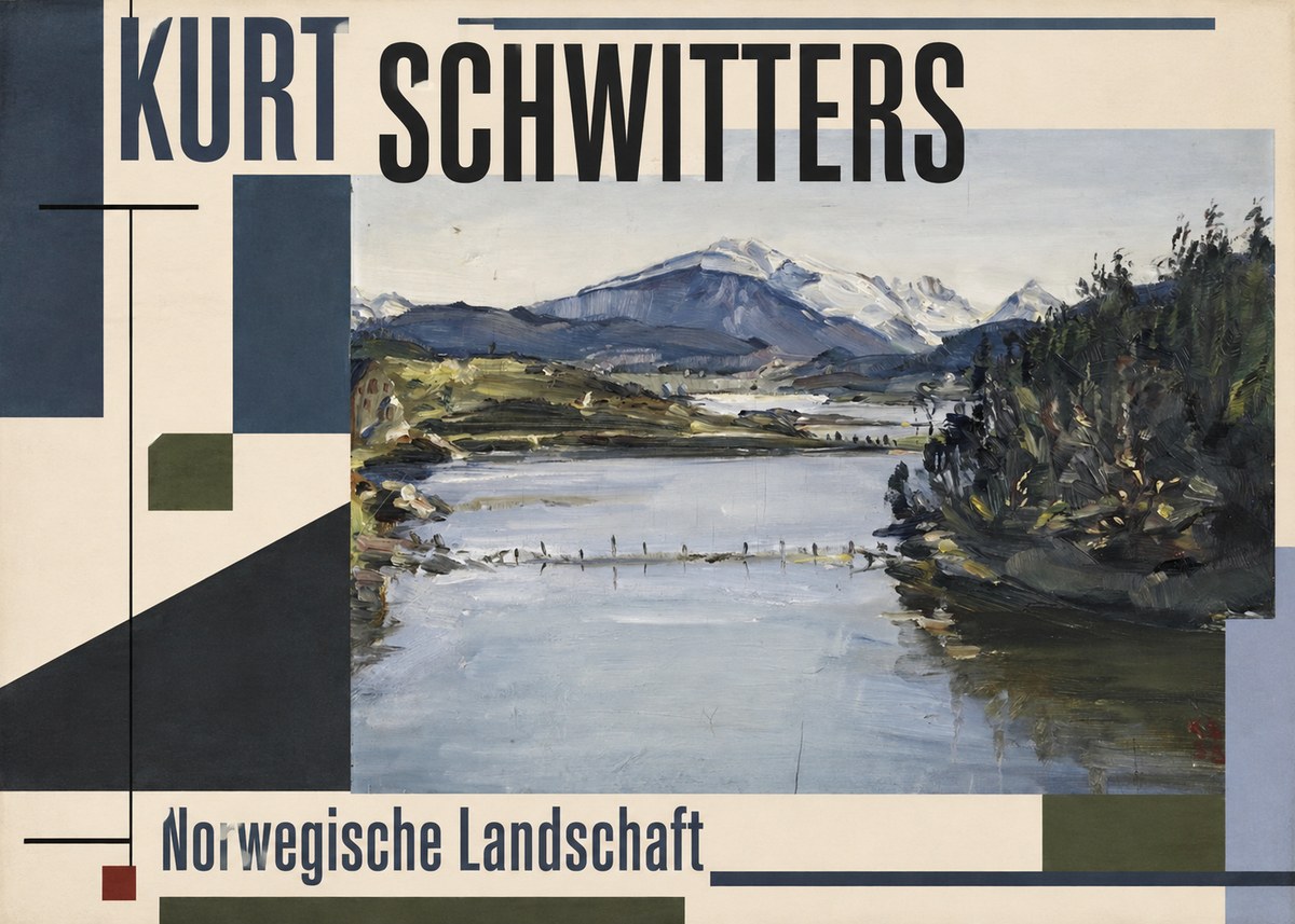 Kurt Schwitters Norwegische Landschaft No2 - Plakát