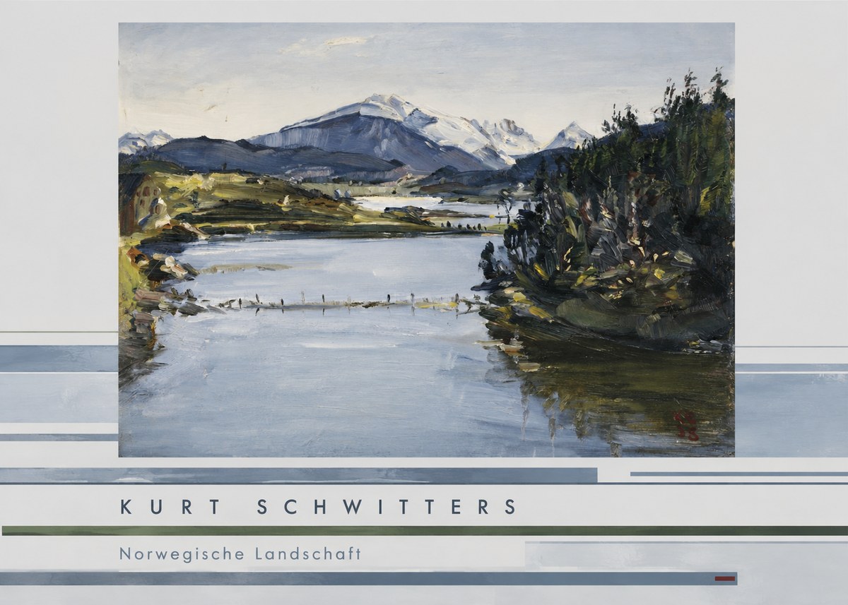 Kurt Schwitters Norwegische Landschaft No5 - Plakát