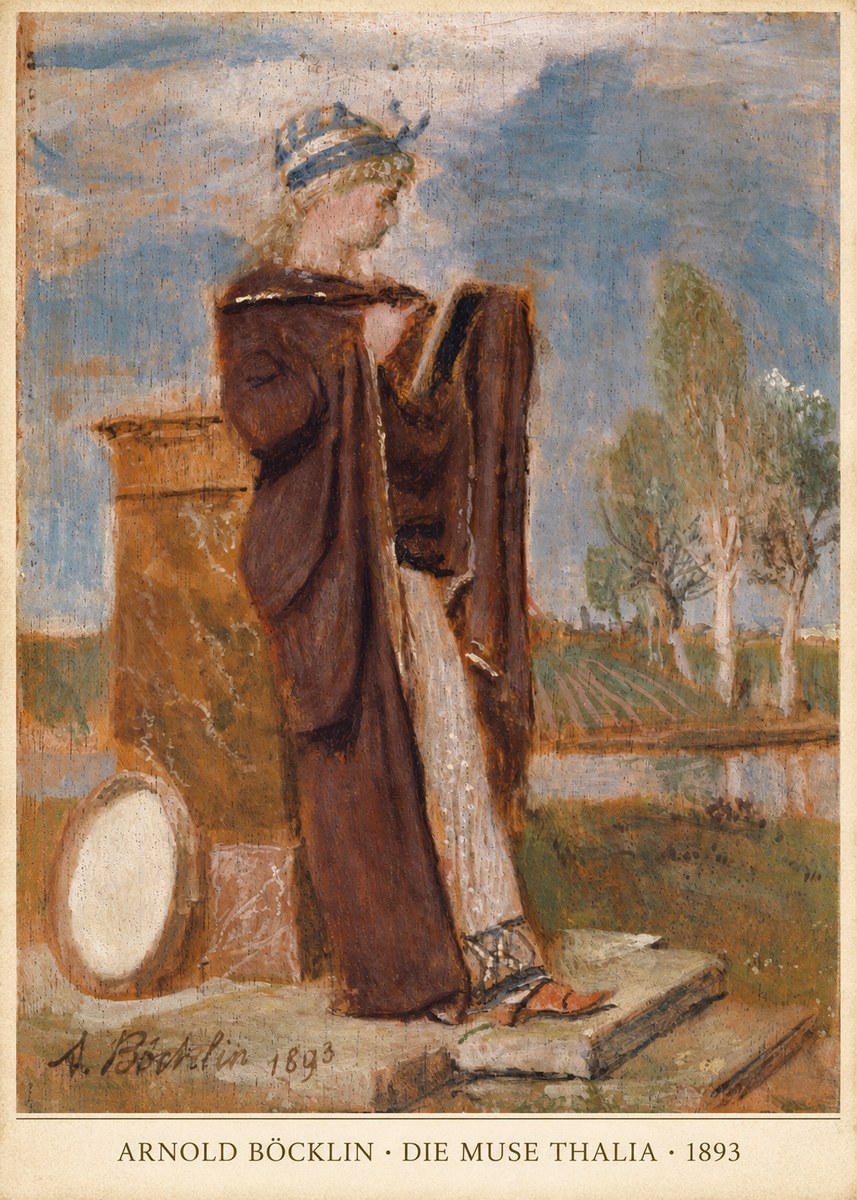Arnold Böcklin Die Muse Thalia I No2 - Plakát