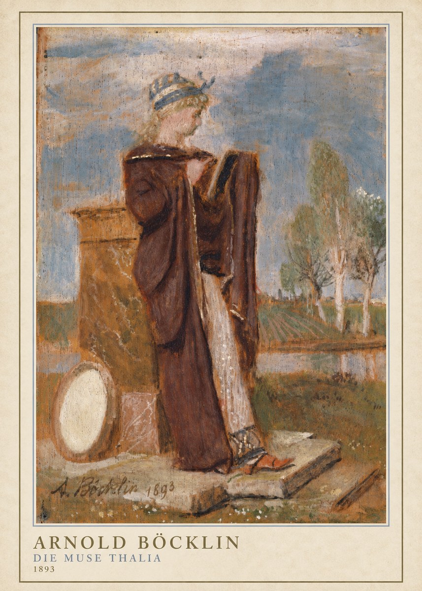 Arnold Böcklin Die Muse Thalia I No4 - Plakát