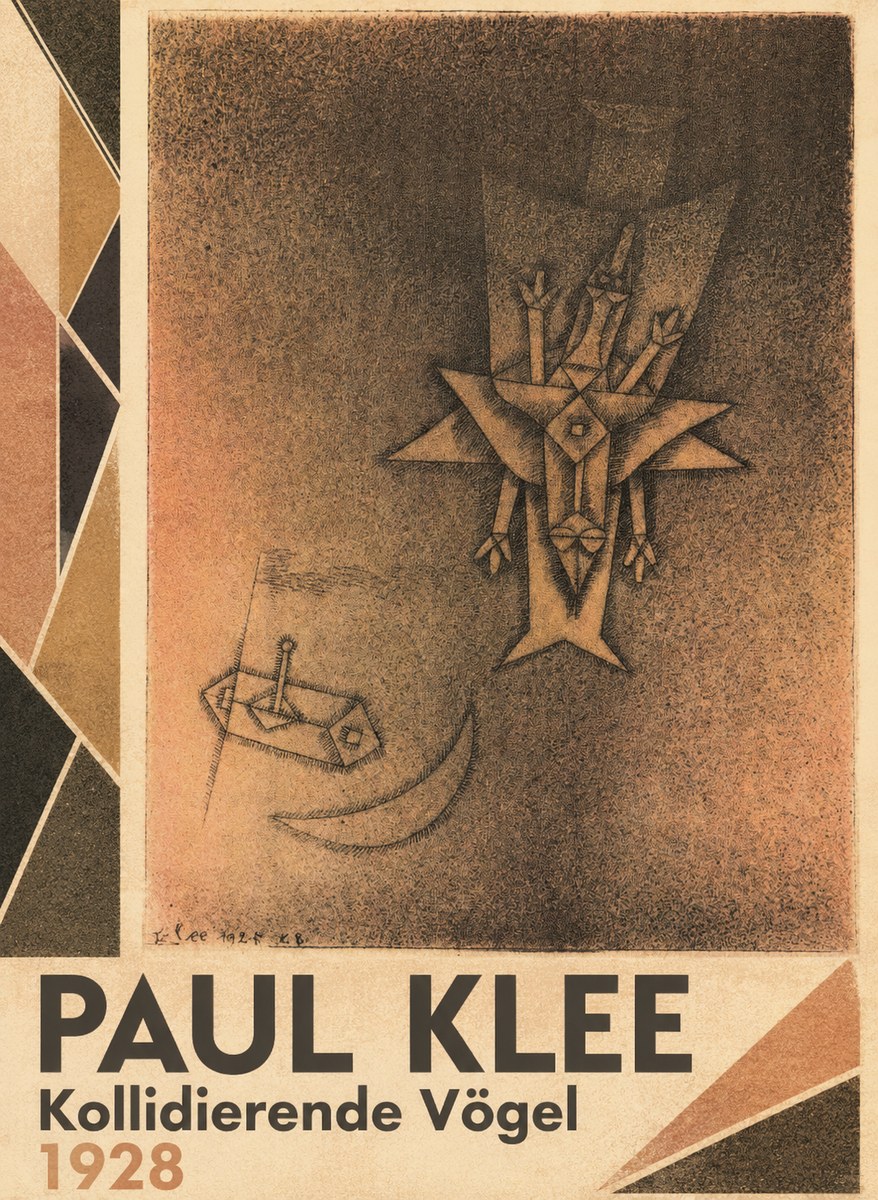 Paul Klee Kollidierende Vögel No4 - Plakát