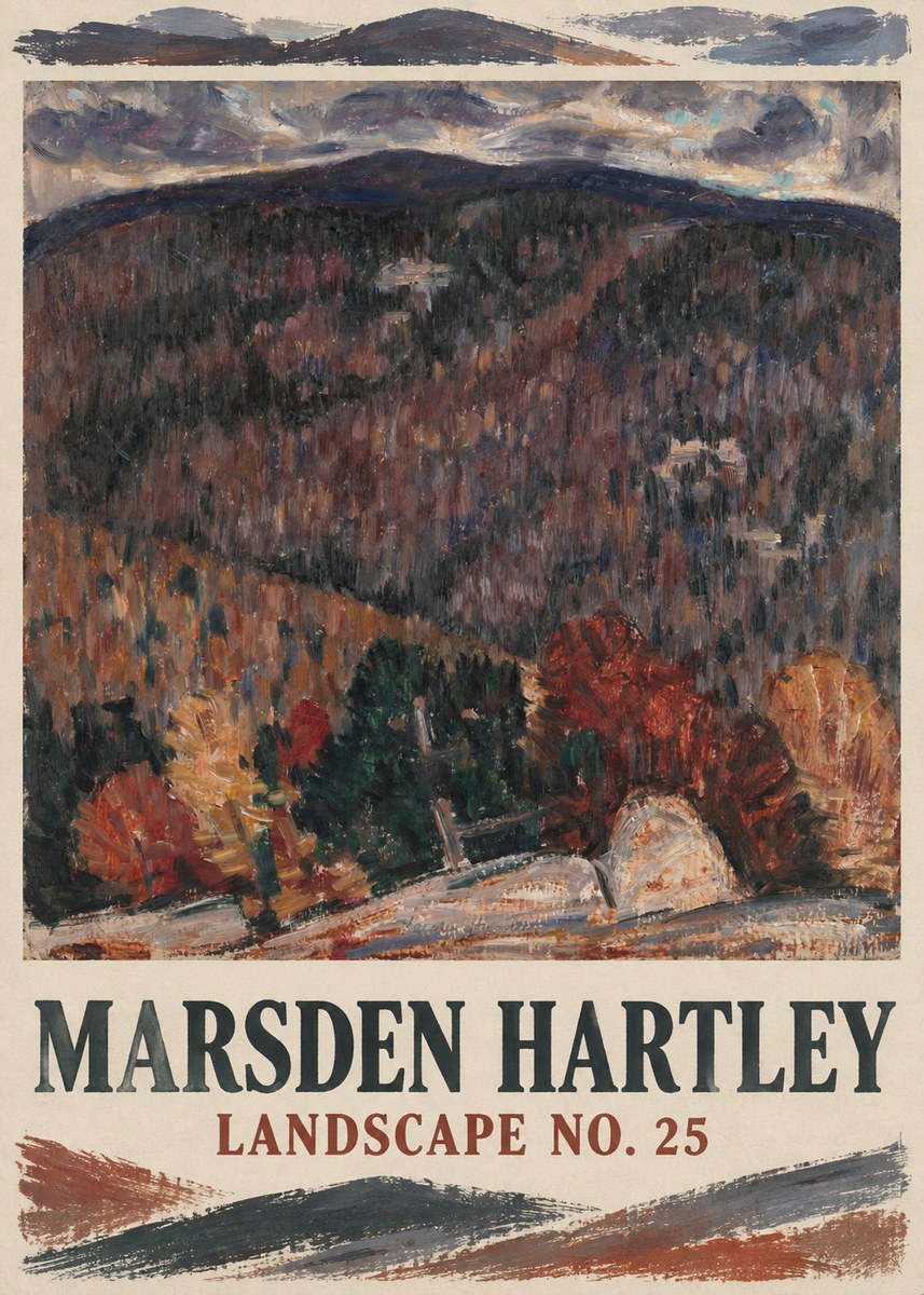 Marsden Hartley Landscape No. 25 No1 - Plakát