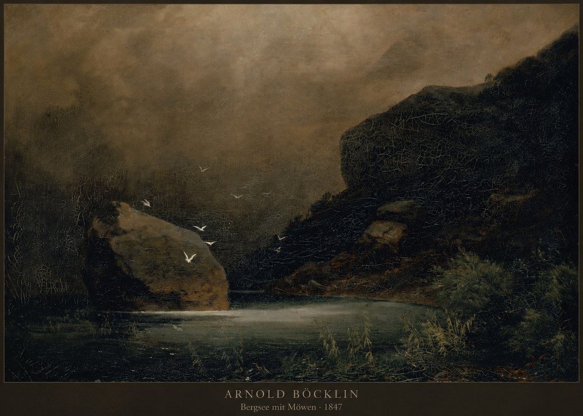 Arnold Böcklin Bergsee Mit Möwen No2 - Plakát