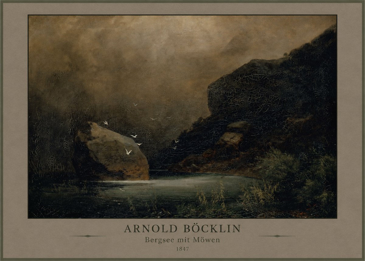 Arnold Böcklin Bergsee Mit Möwen No3 - Plakát