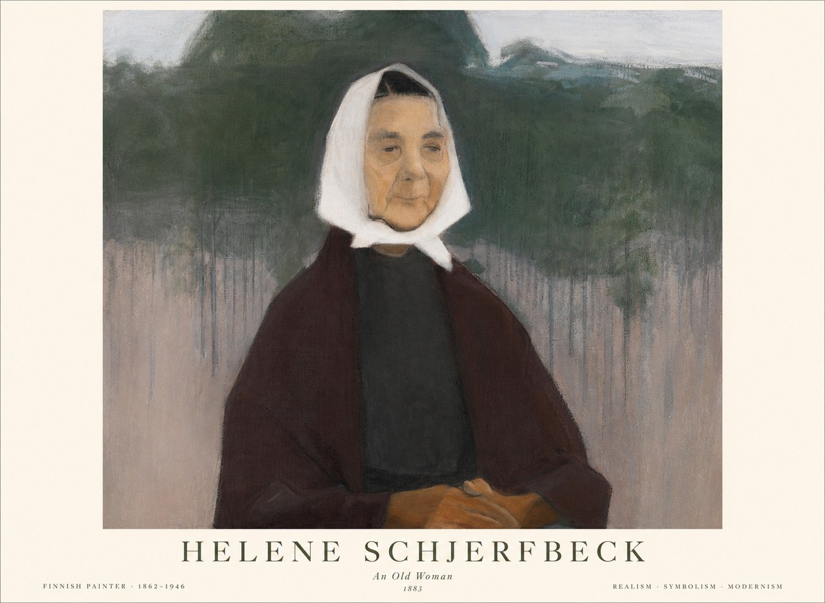 Helene Schjerfbeck An Old Woman No1 - Plakát
