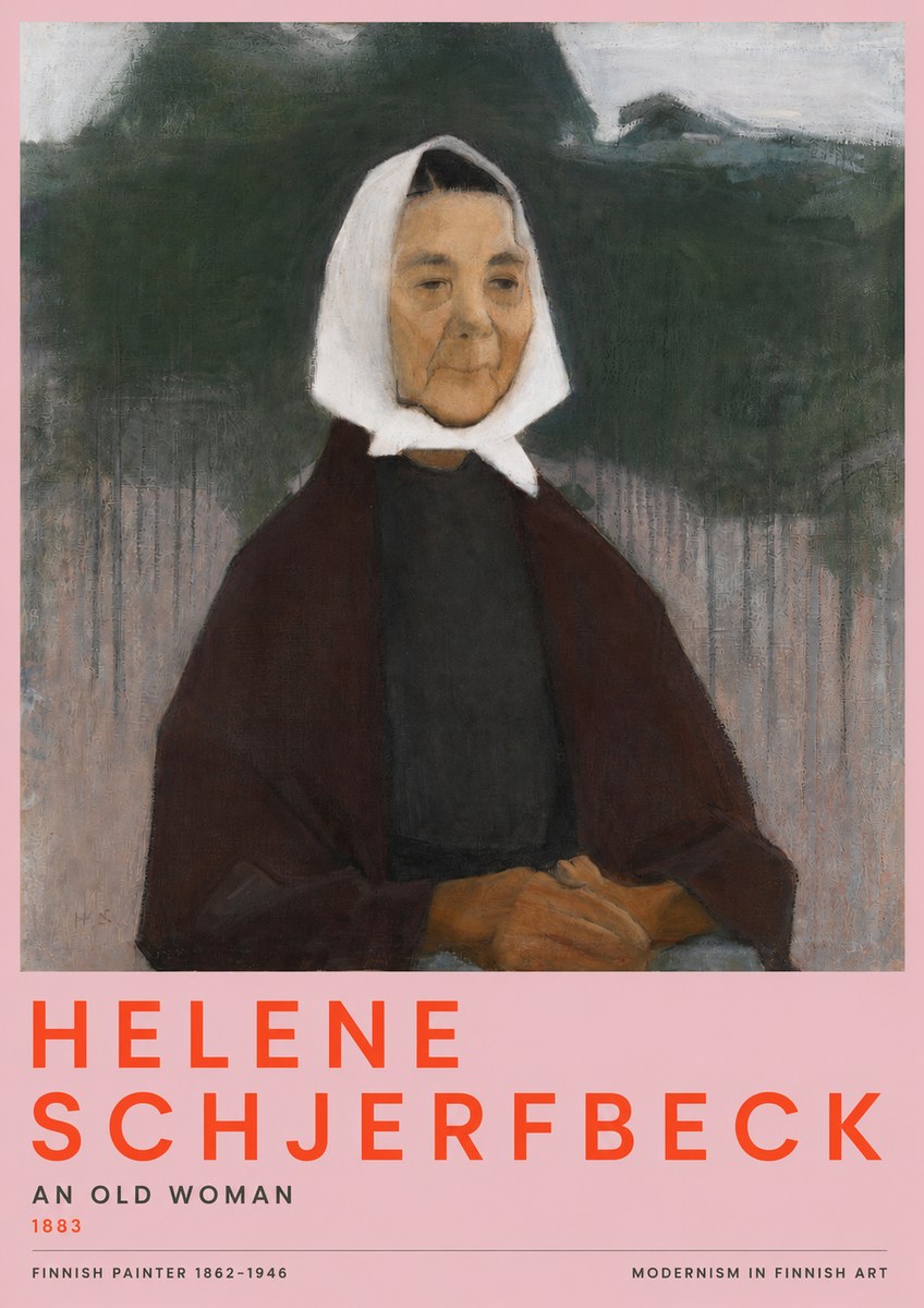 Helene Schjerfbeck An Old Woman No4 - Plakát