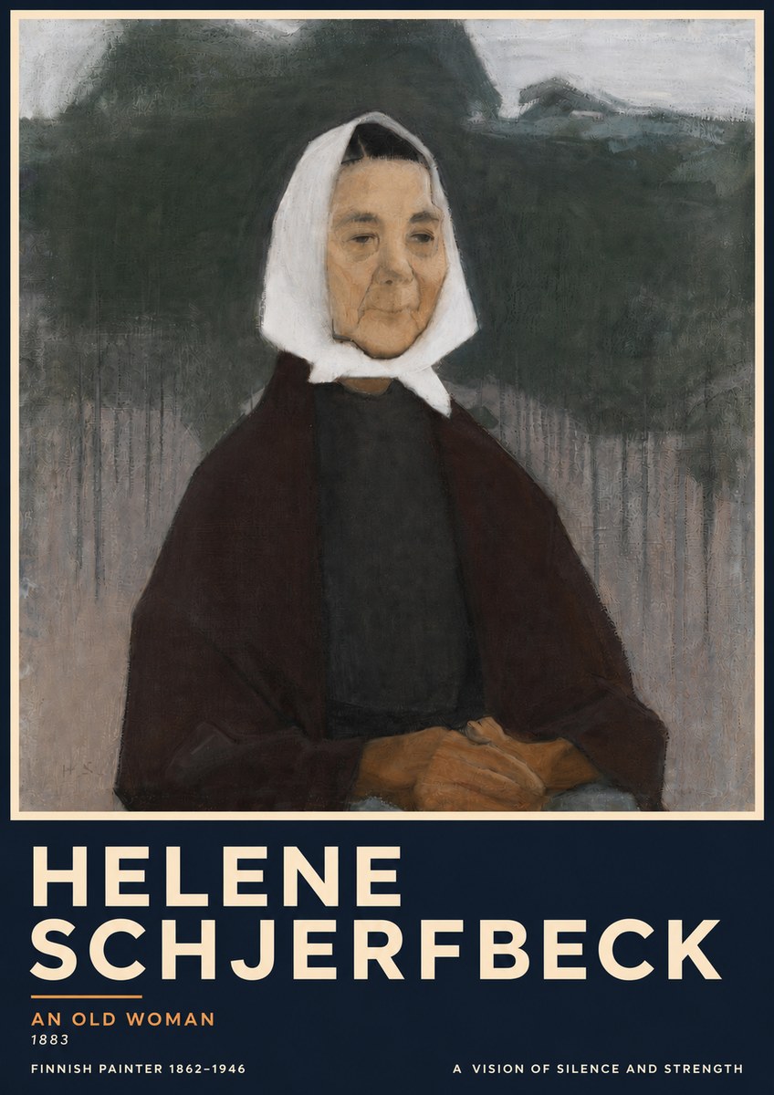Helene Schjerfbeck An Old Woman No5 - Plakát