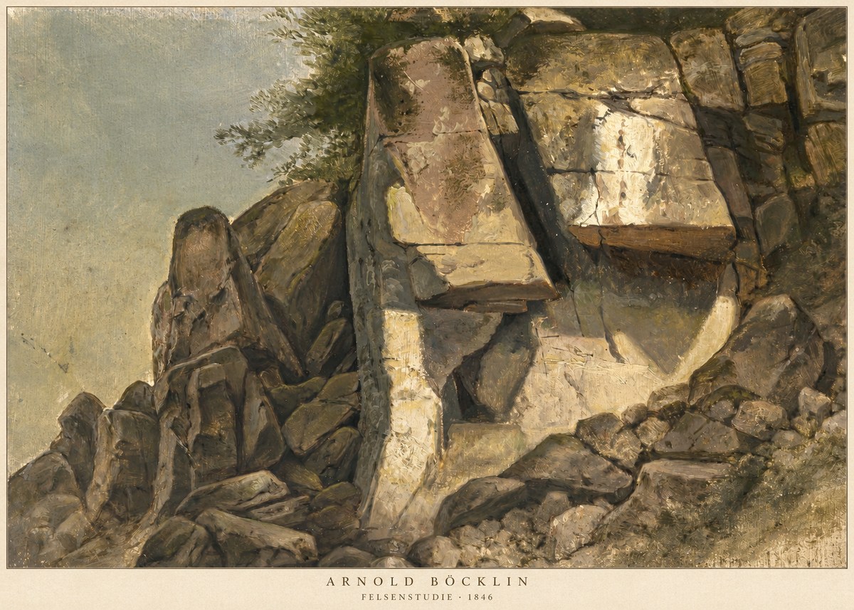Arnold Böcklin Felsenstudie No5 - Plakát
