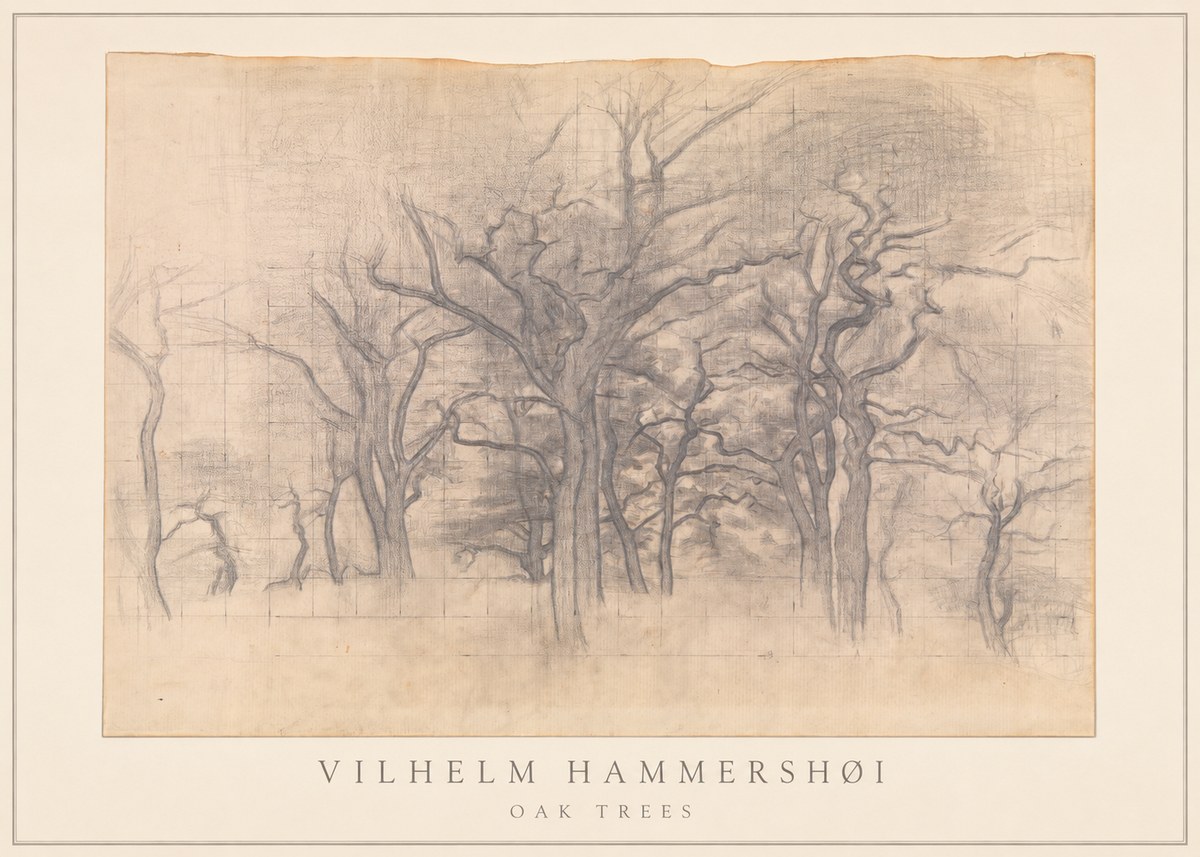 Vilhelm Hammershøi Oak Trees No1 - Plakát