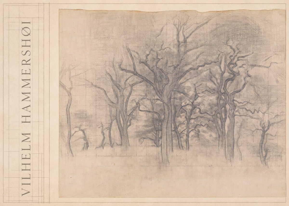Vilhelm Hammershøi Oak Trees No3 - Plakát