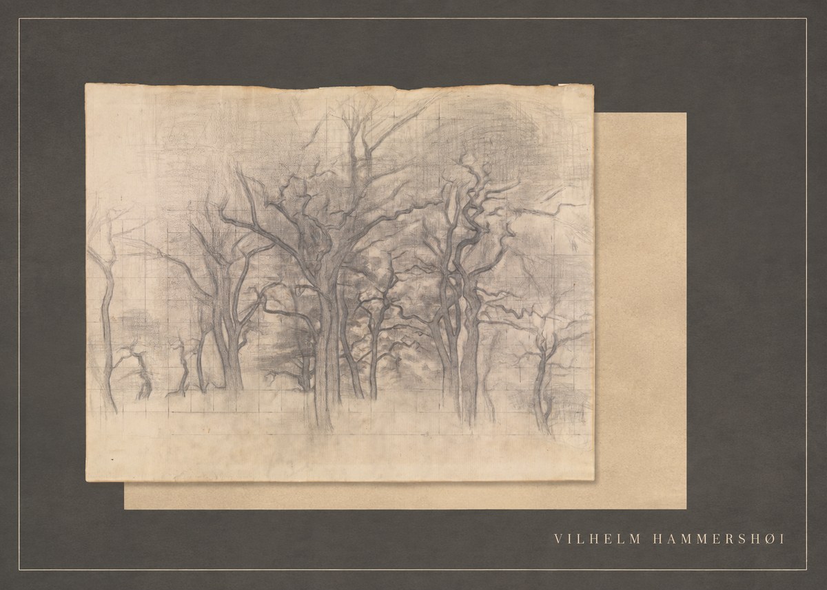 Vilhelm Hammershøi Oak Trees No5 - Plakát