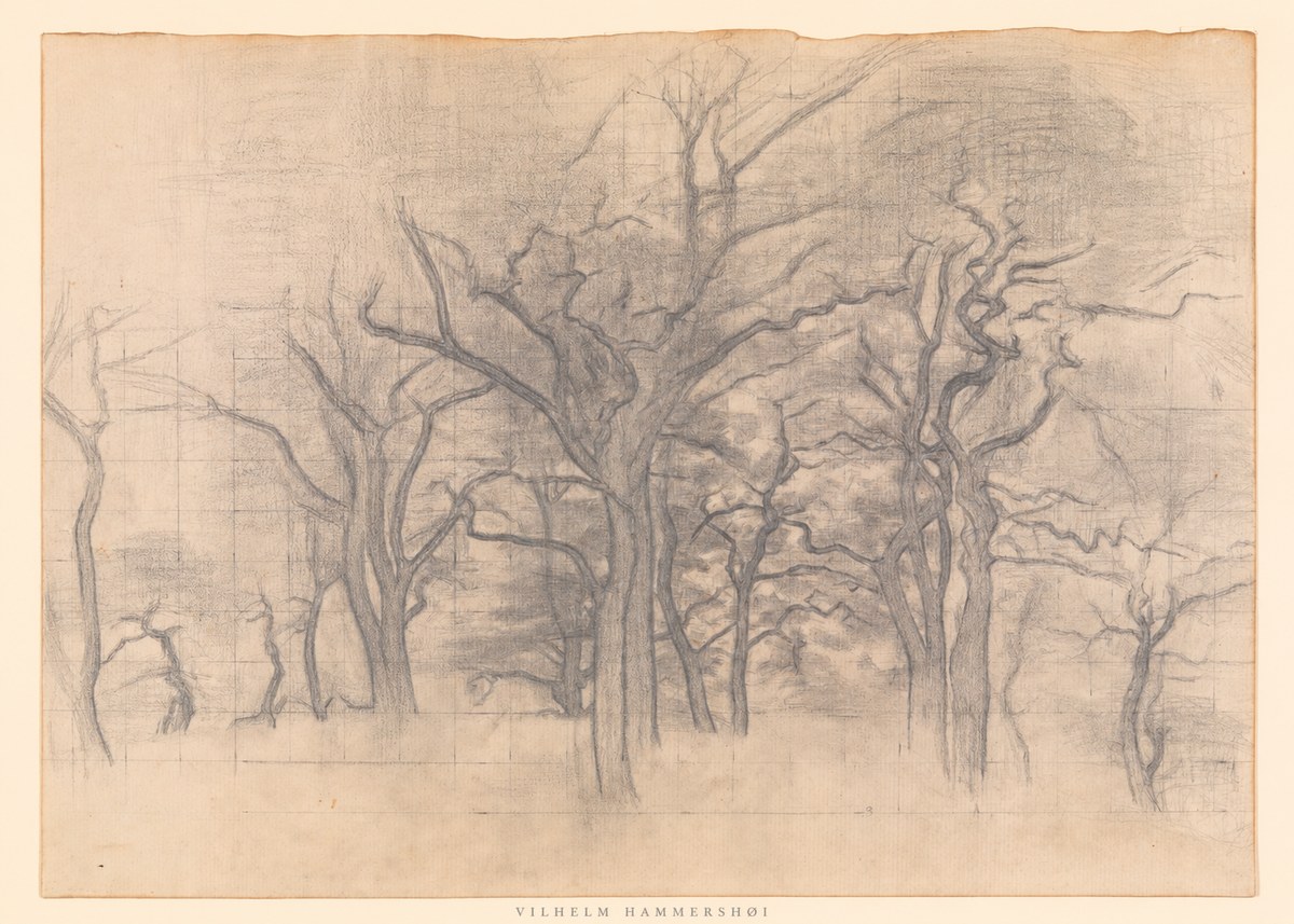 Vilhelm Hammershøi Oak Trees No6 - Plakát