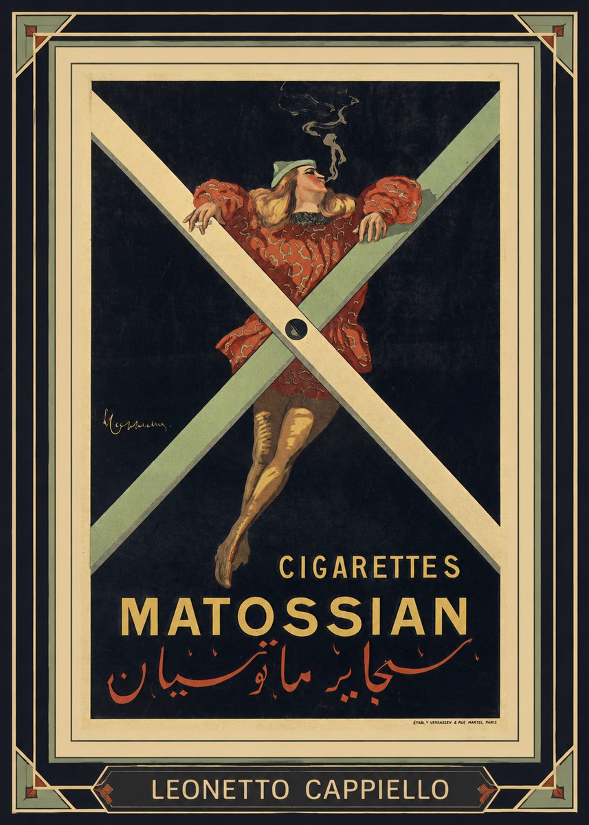 Leonetto Cappiello Cigarettes Matossian No1 - Plakát