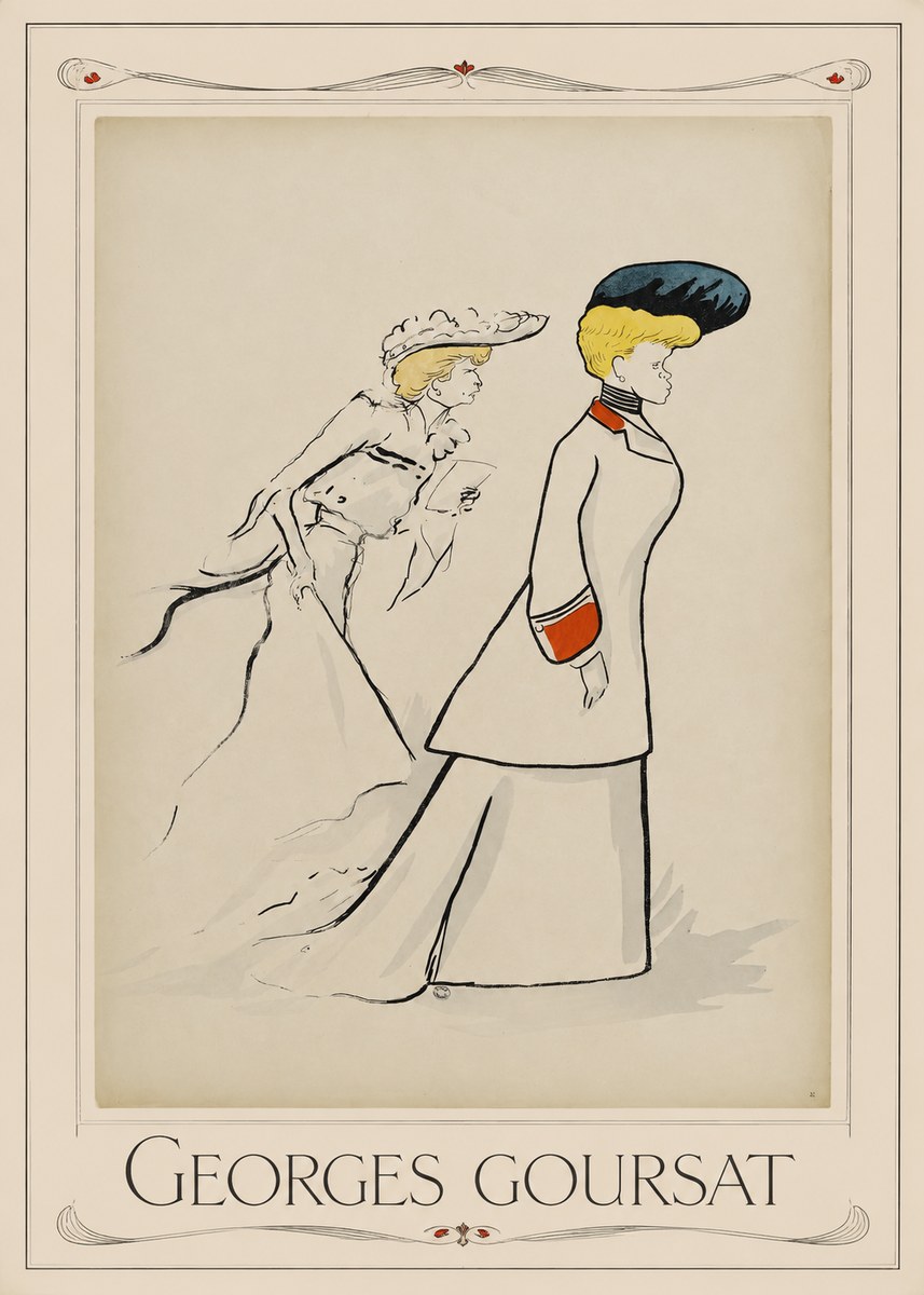 Georges Goursat Elegant Promenade No1 - Plakát