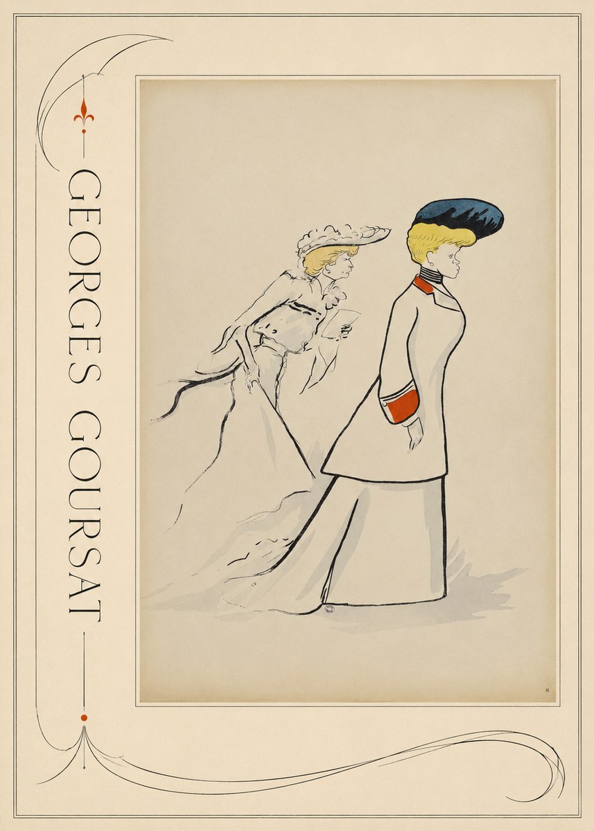 Georges Goursat Elegant Promenade No2 - Plakát