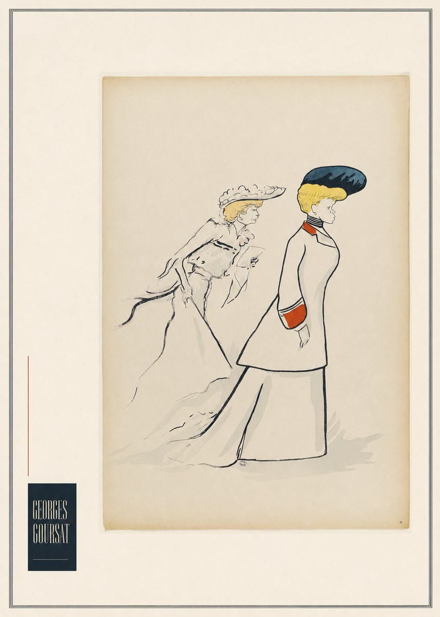 Georges Goursat Elegant Promenade No5 - Plakát