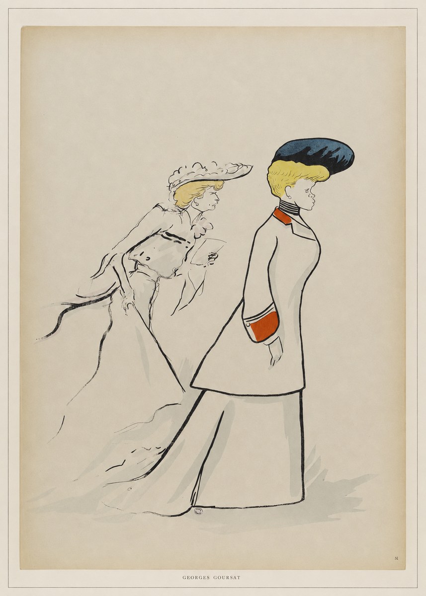 Georges Goursat Elegant Promenade No6 - Plakát