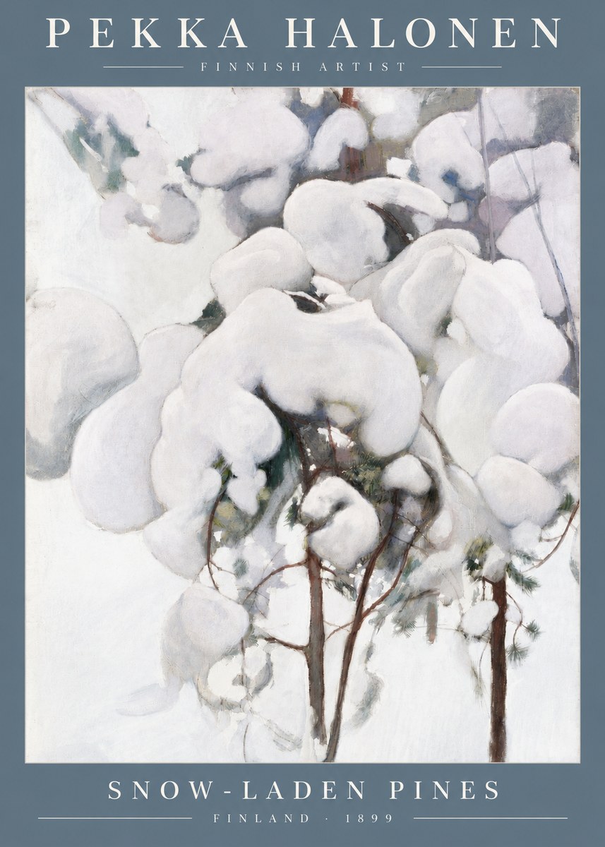 Pekka Halonen Snow-laden Pines No3 - Plakát