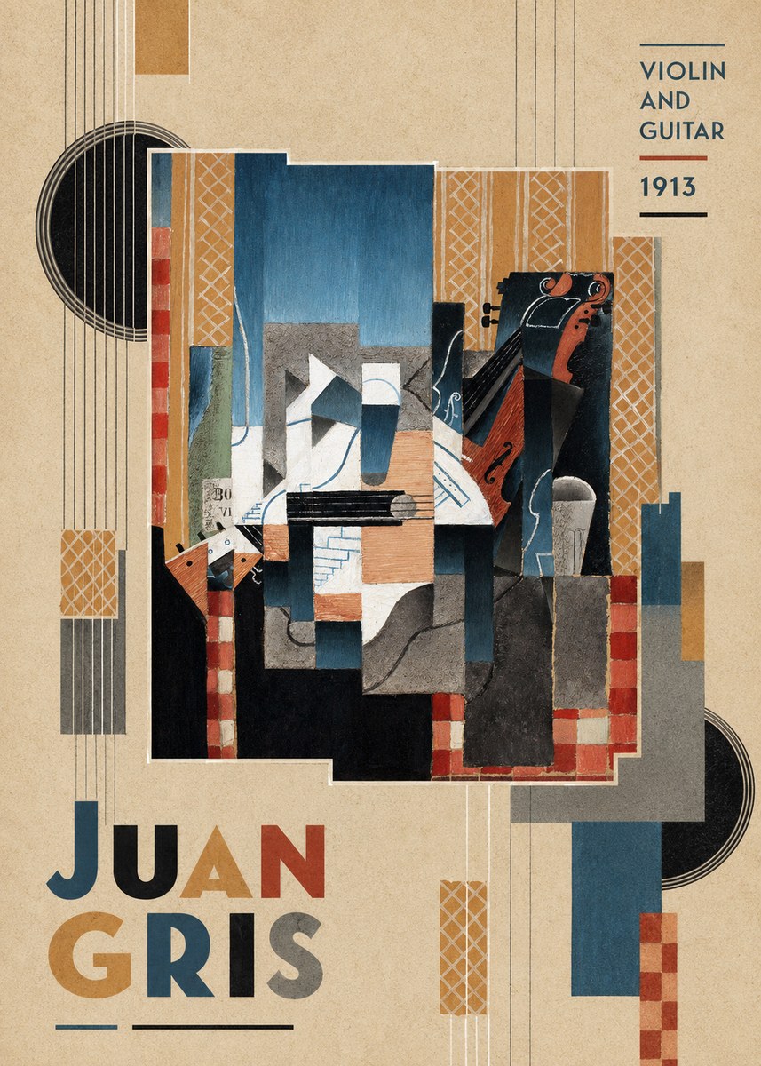Juan Gris Violin and Guitar I No6 - Plakát