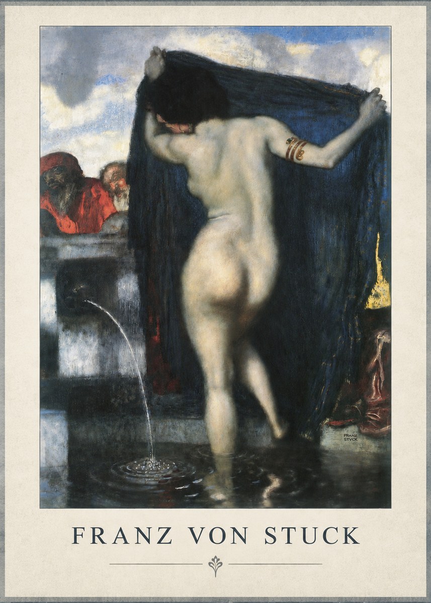 Franz von Stuck Susanna and the Elders No4 - Plakát