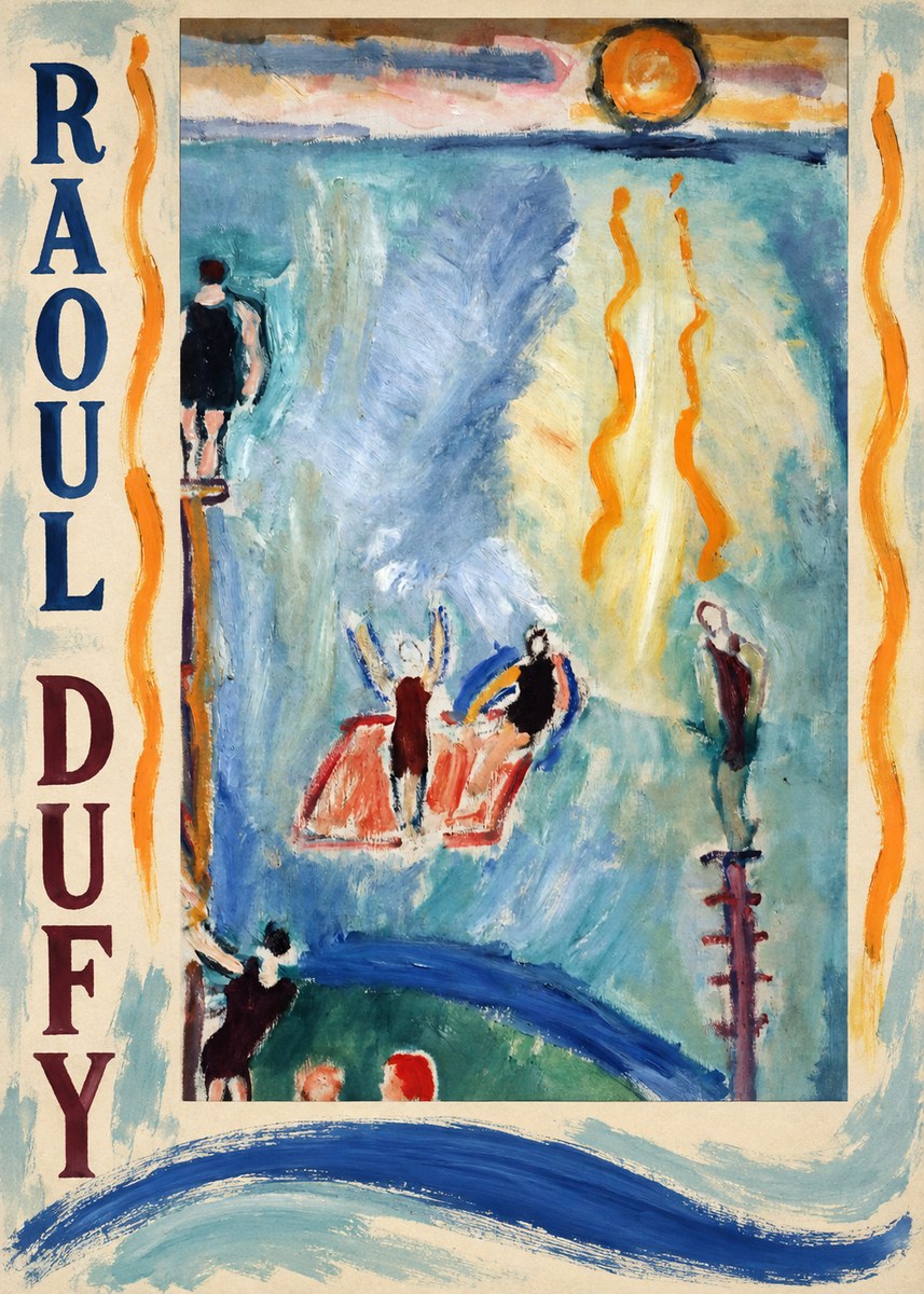 Raoul Dufy The Swimmers No5 - Plakát