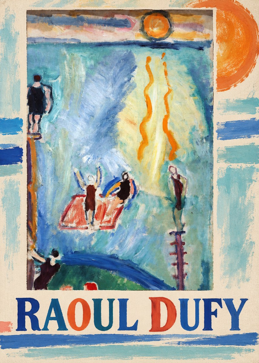 Raoul Dufy The Swimmers No6 - Plakát