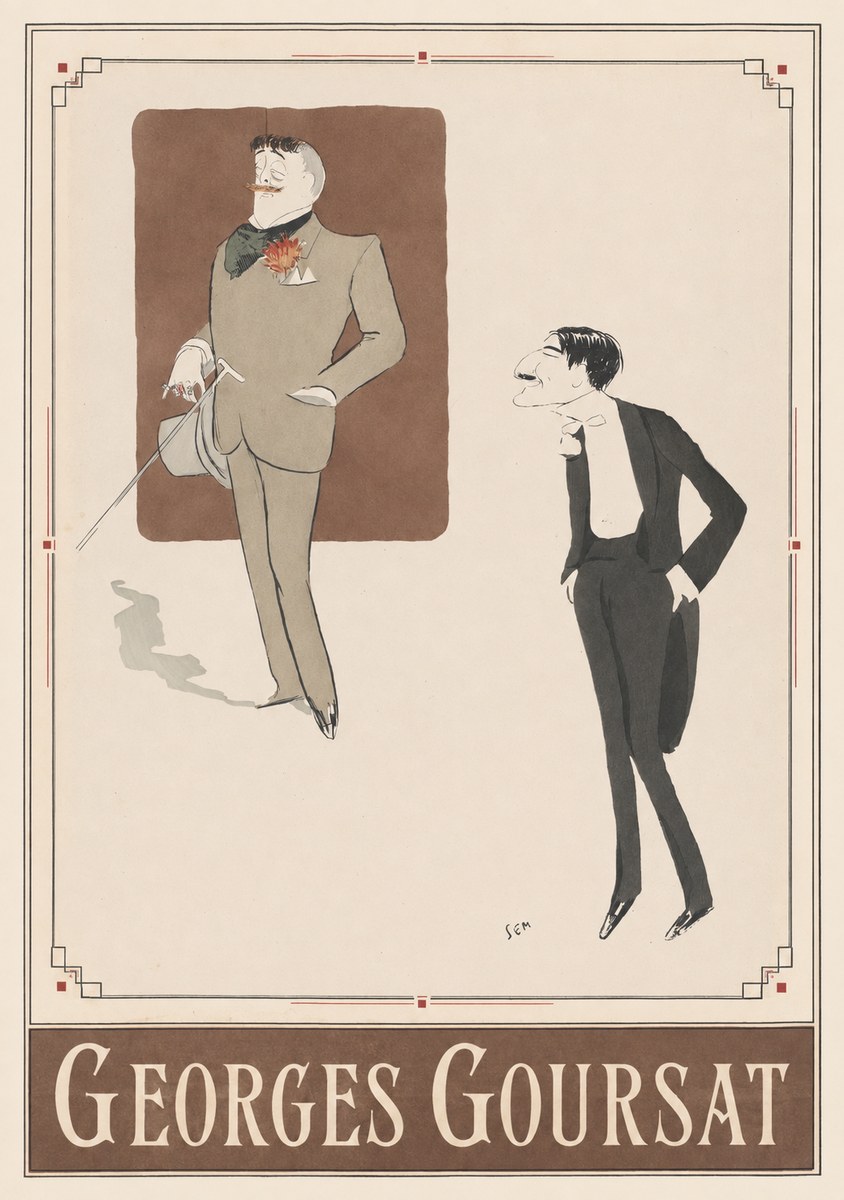 Georges Goursat Two Stylish Gentlemen No3 - Plakát