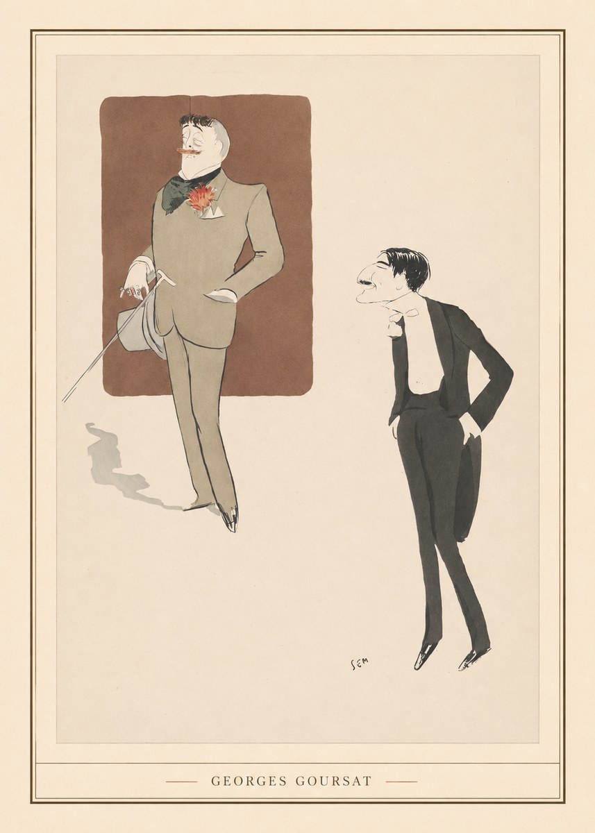Georges Goursat Two Stylish Gentlemen No4 - Plakát