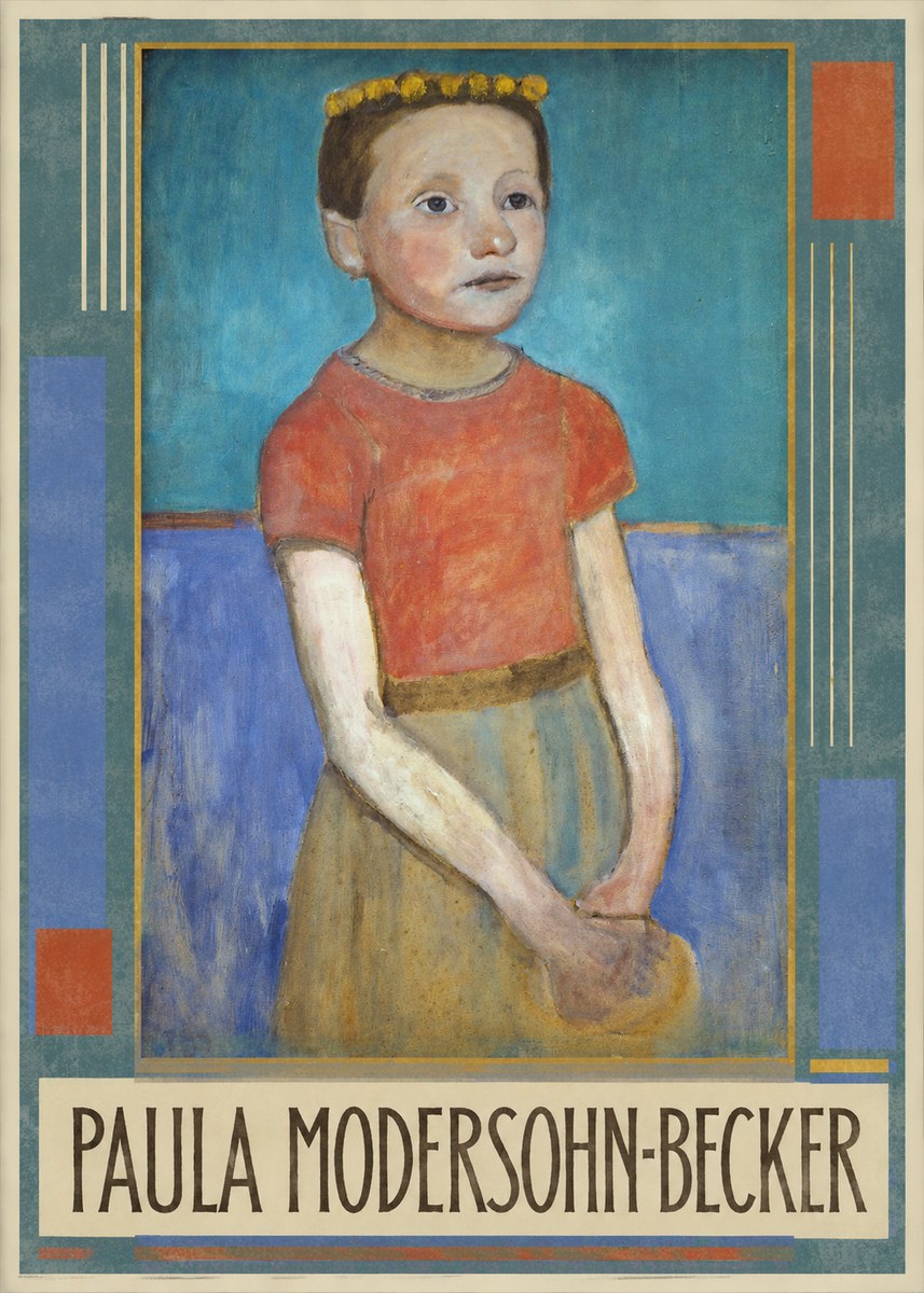 Paula Modersohn-Becker Girl with Crown No1 - Plakát