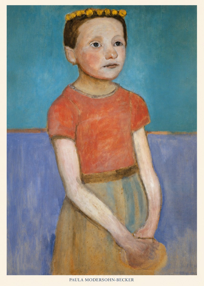 Paula Modersohn-Becker Girl with Crown No6 - Plakát