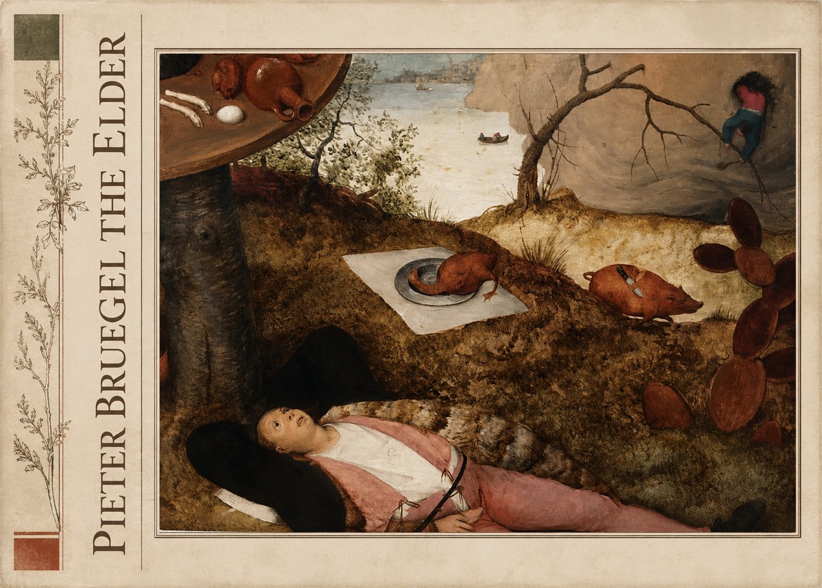 Pieter Bruegel The Land of Cockaigne II No2 - Plakát