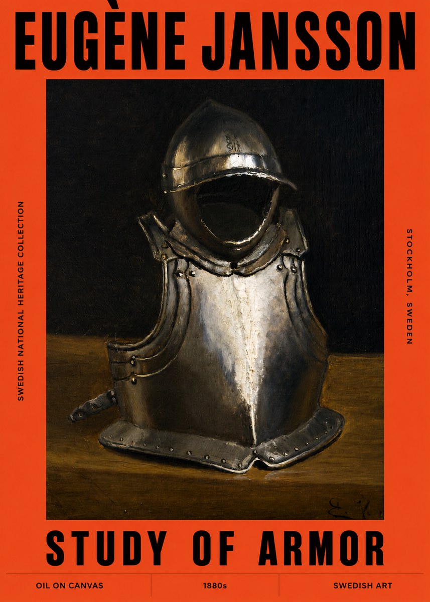 Eugène Jansson Study of Armor No2 - Plakát