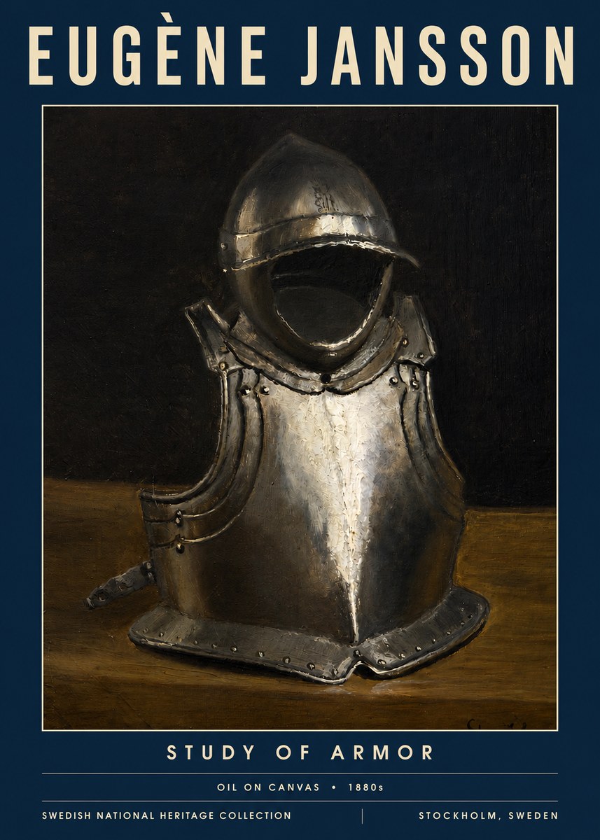 Eugène Jansson Study of Armor No3 - Plakát