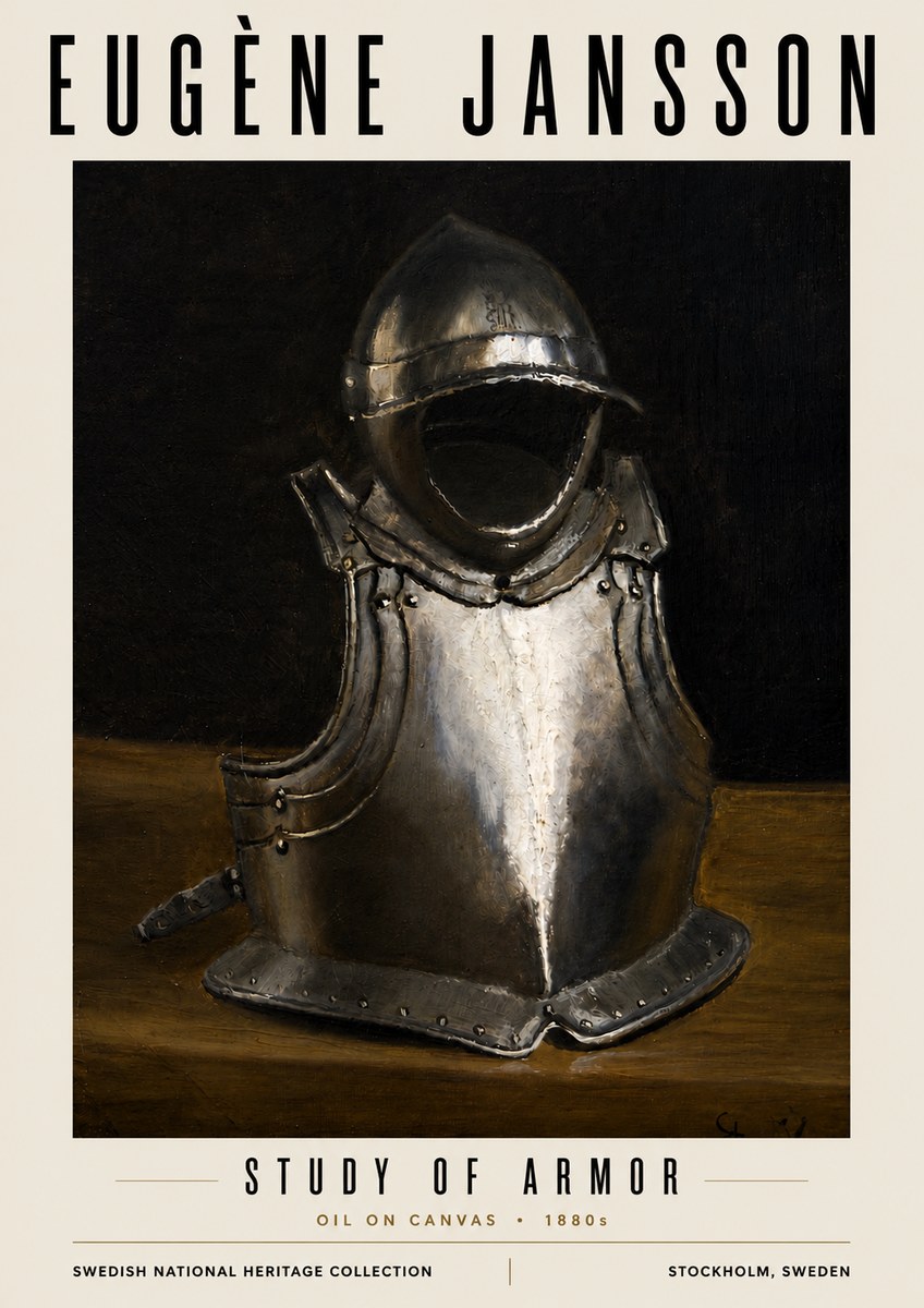 Eugène Jansson Study of Armor No5 - Plakát
