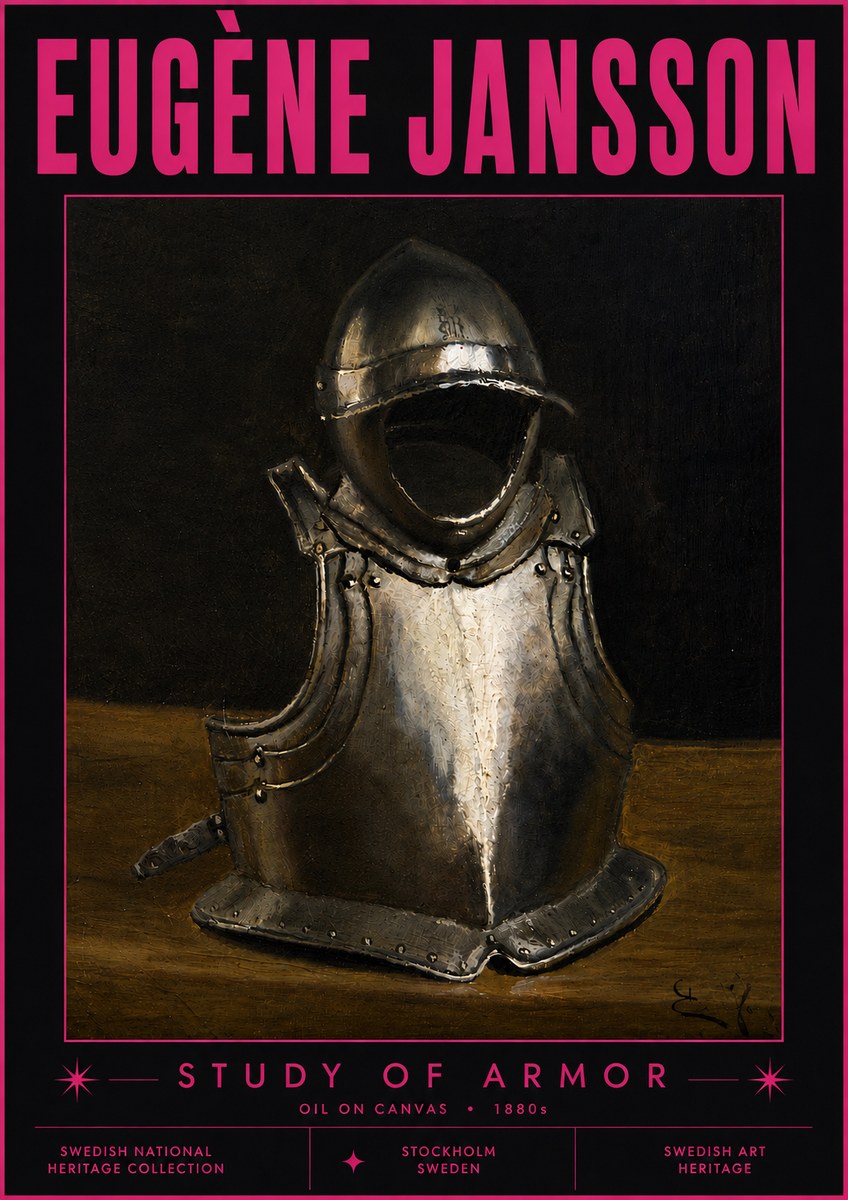 Eugène Jansson Study of Armor No6 - Plakát