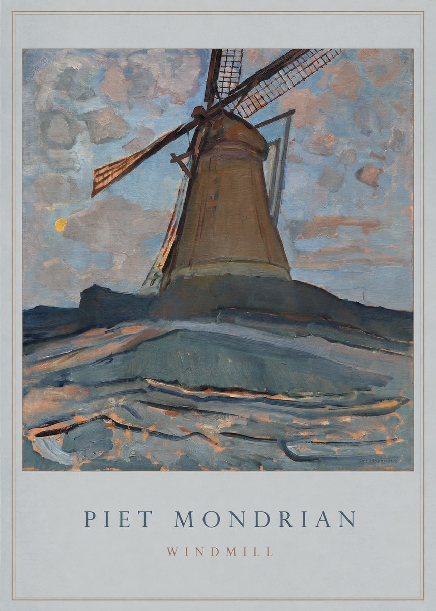 Piet Mondrian Windmill No2 - Plakát