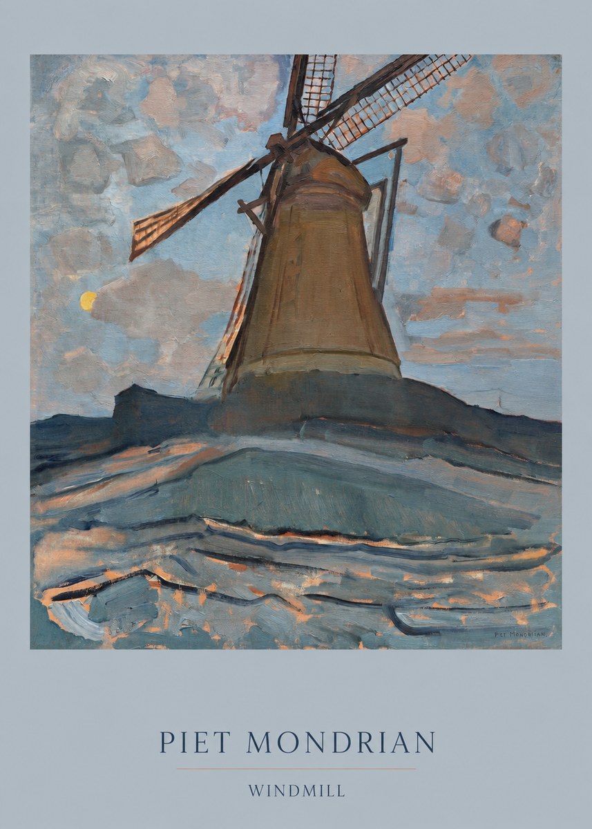 Piet Mondrian Windmill No6 - Plakát