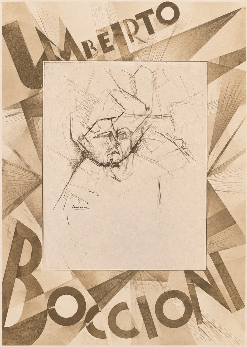Umberto Boccioni Head Study No5 - Plakát