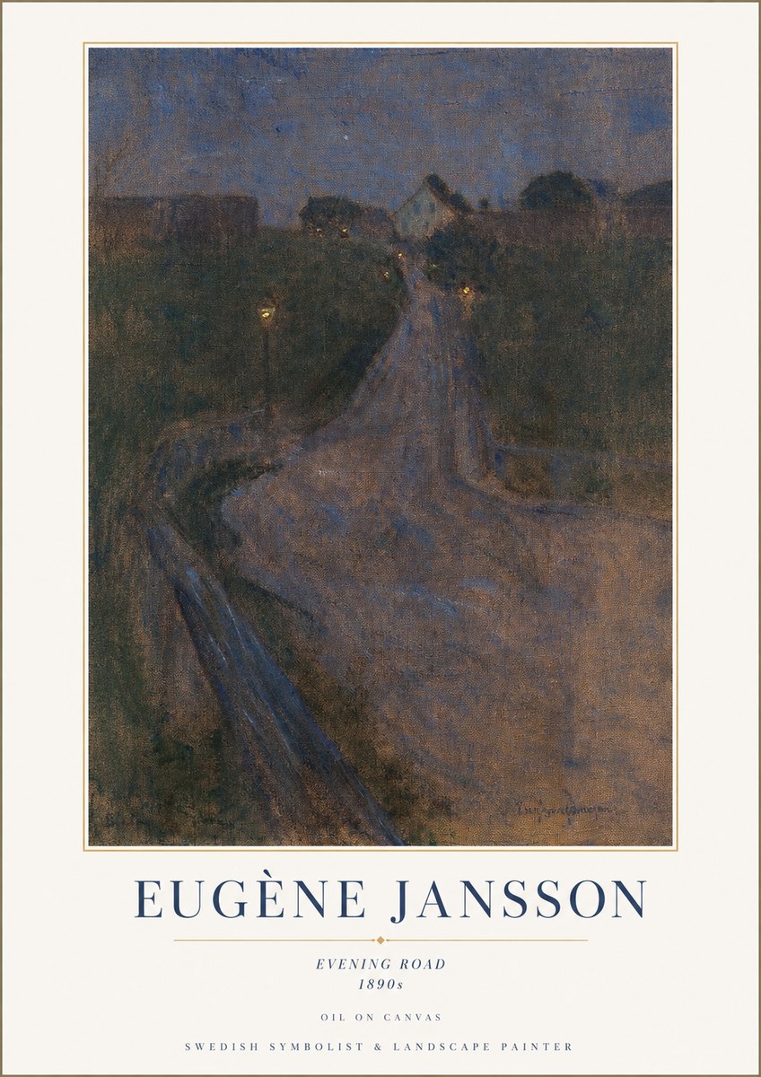 Eugène Jansson Evening Road No1 - Plakát