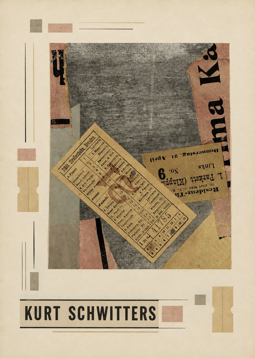 Kurt Schwitters Merz Collage No3 - Plakát
